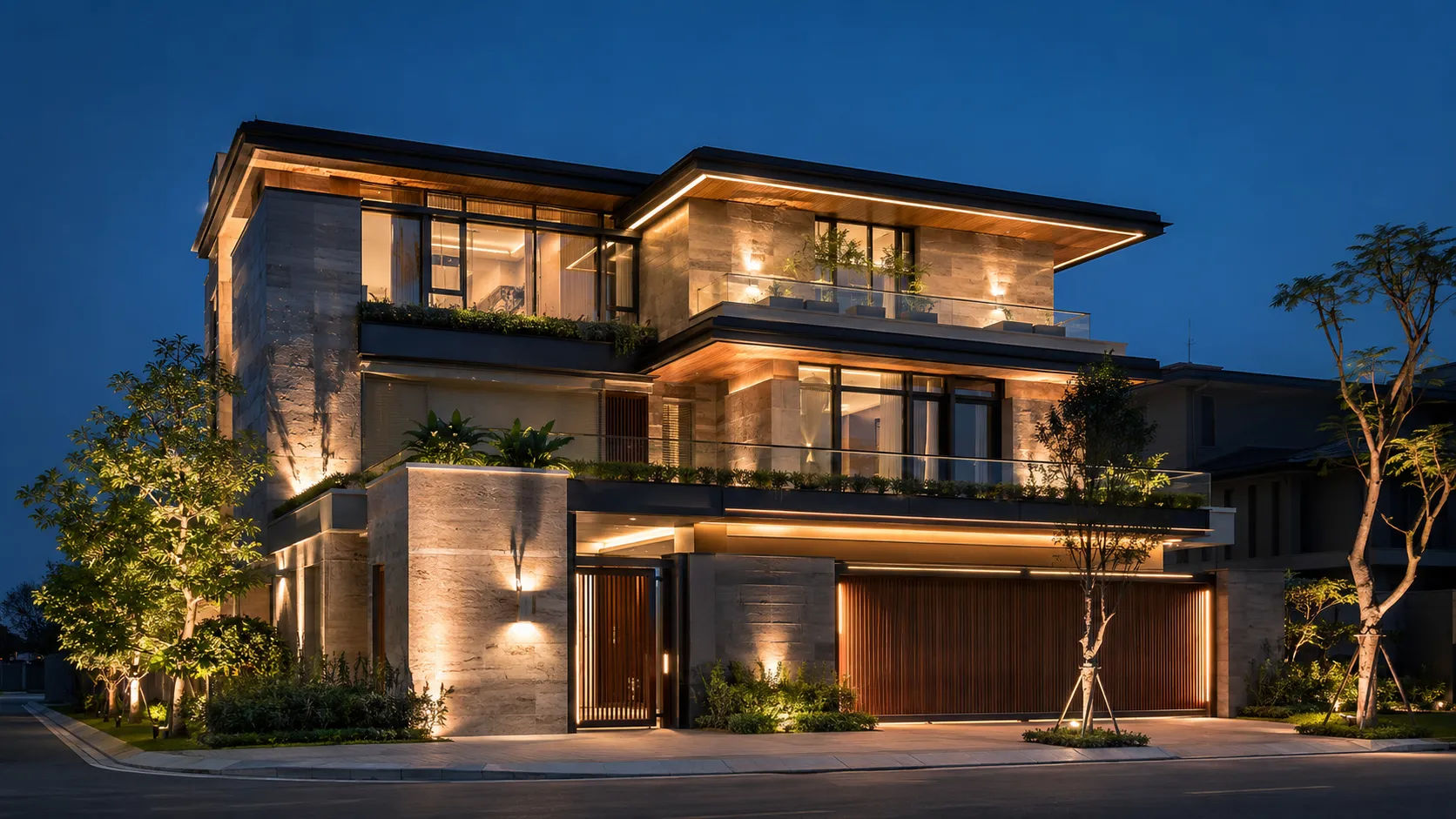 Chiếu sáng mặt tiền là gì? Giải pháp làm nổi bật công trình về đêm