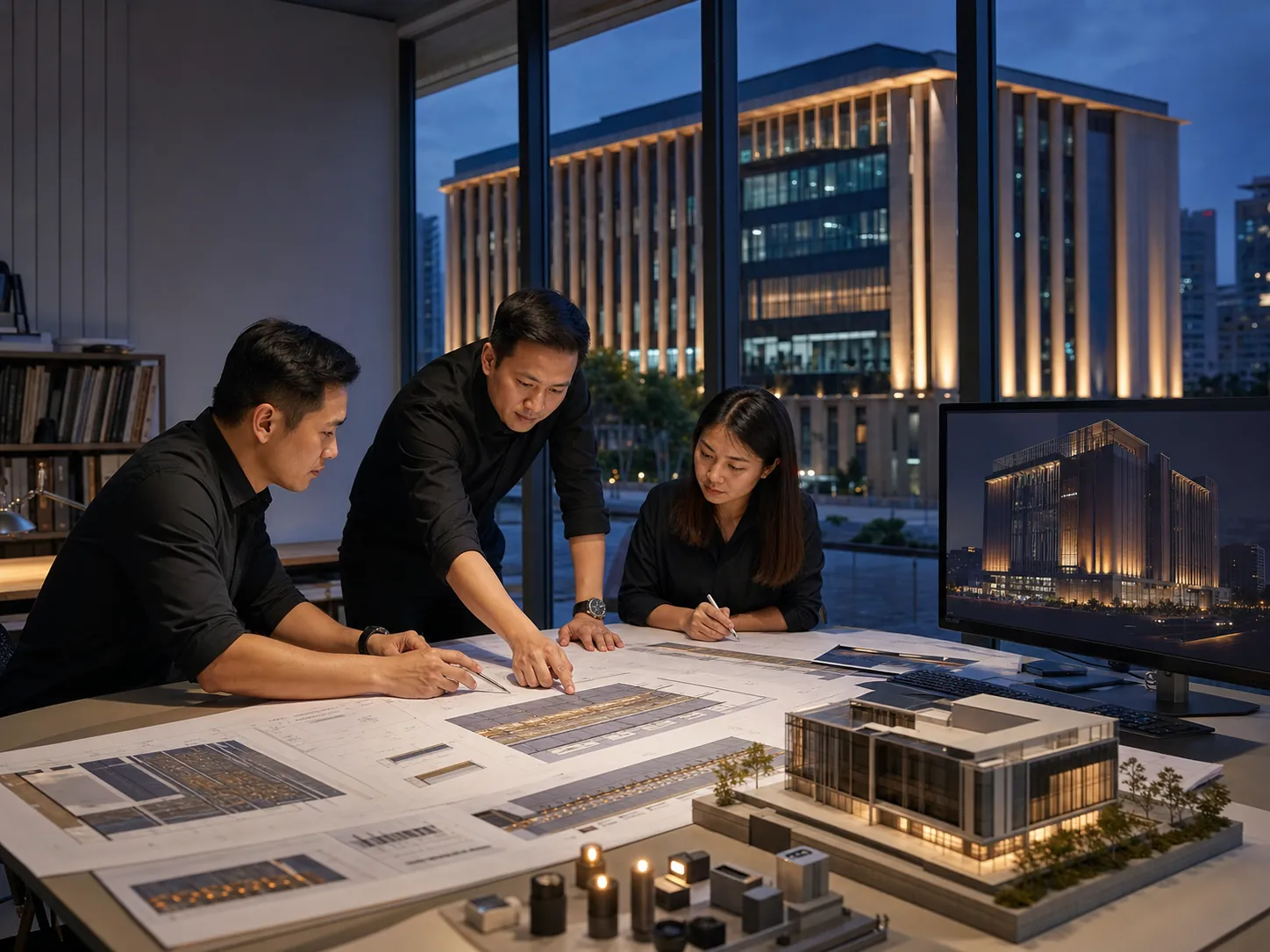 Một bộ hồ sơ thiết kế chiếu sáng mặt dựng gồm những gì?