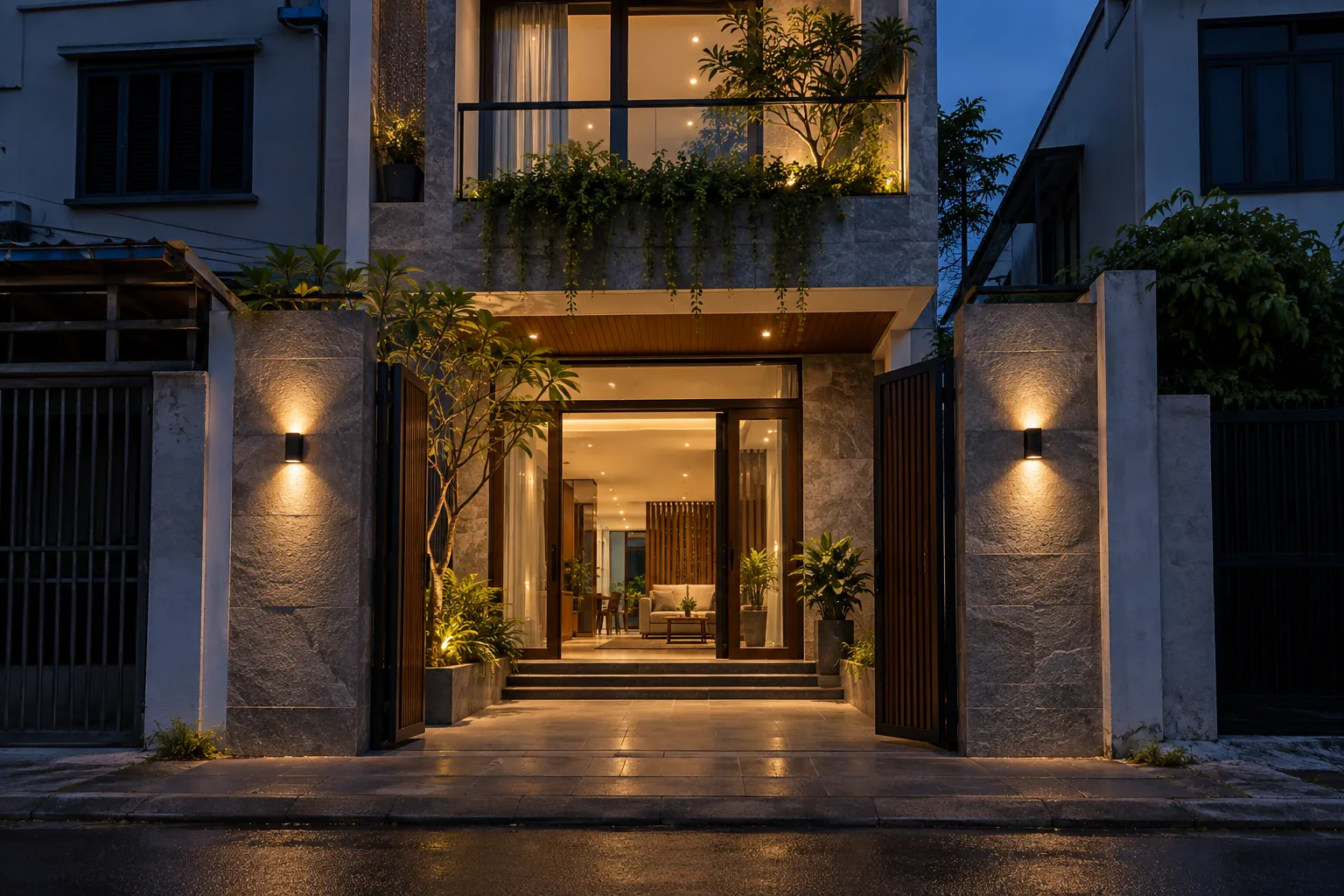 Đèn ngoài trời Lumi Lighting: Khi nào đủ cho mặt tiền nhà phố?