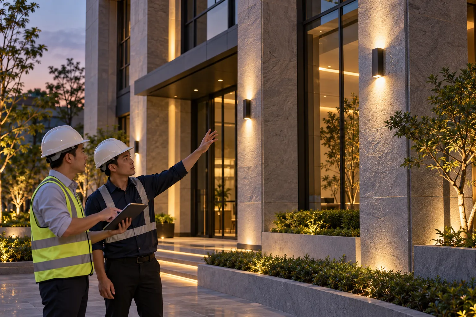 12 tiêu chí lựa chọn nhà thầu chiếu sáng mặt dựng